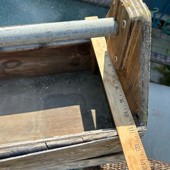 Antique OAK Wood Tool Caddy